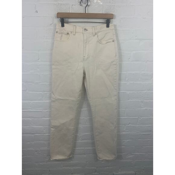 Madewell Women's The Perfect Vintage 90's Straight Leg Jean Tile White Size 28 - Picture 6 of 10